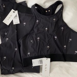 Alala workout marching set with palm tree print